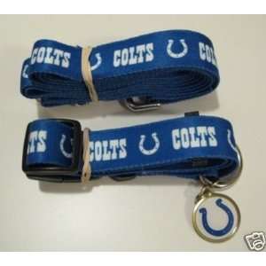  Indianapolis Colts Dog Pet Set Leash Collar ID Tag XS 