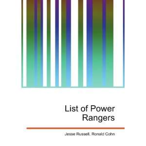 List of Power Rangers Ronald Cohn Jesse Russell Books