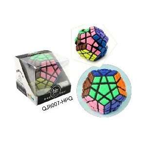   Cube Brain Teaser QJ Megaminx Tile Puzzle Cube Black Toys & Games