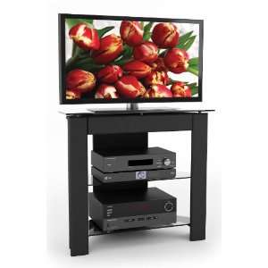: Sonax E 0243 XL LX Series 34 Inch Midnight Black TV/Component Stand 