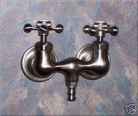 1920s style claw tub faucet, SATIN NICKEL FINISH  
