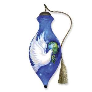    Peace Dove Hand painted Artist Sarah Summers 4in Ornament Jewelry