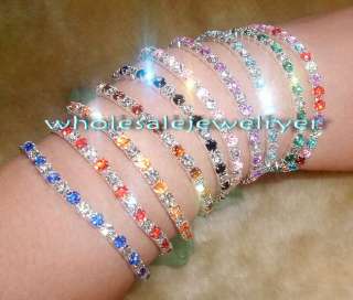 Wholesale 30X Color Rhinestone Charm Bracelets  