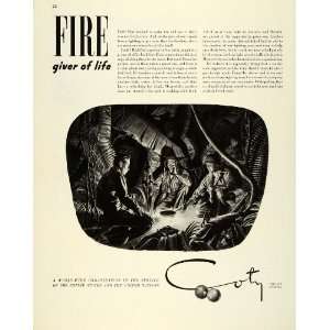  1943 Ad Coty Solidified Fuel Fire WWII Wartime Military 