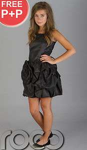CHEAP PROM DRESSES GIRLS BLACK PUFFBALL PARTY DRESS SIZE AGE 6   14 