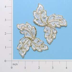  Lace Doro Twirling Leaves Applique Pack of 2