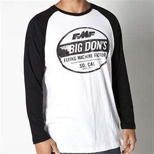    FMF Apparel Big Don Raglan T Shirt   X Large/White Automotive