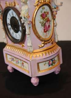 Dresden Porcelain Cherub Clock Mantle Clocks  