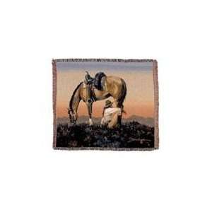  My Time Horse Cowboy Tapestry Throw Blanket 50 x 60 