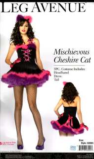 Mischievous Cheshire Cat Womens Adult Halloween Costume NEW Leg Avenue 