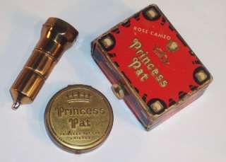 Old Princess Pat Trial Size Powder Box~Powderette & Rouge Compact w 