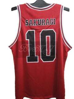 Slam Dunk Shohoku Away No. 10 Sakuragi Hanamichi Cosplay Jersey