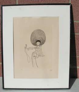 Al Hirschfeld Lena Horne Hand signed Limited Edition Etching # 10 out 