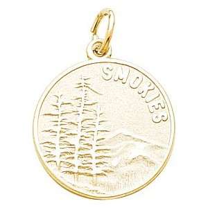  Rembrandt Charms Smokies, Tennessee Charm, Gold Plated 