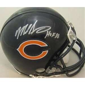  Mike Singletary Signed Bears Mini Helmet   HOF 98: Sports 