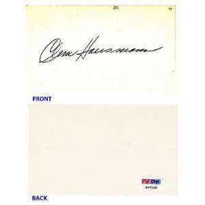  Clem Hausmann Signed Index Card PSA COA 1944 45 Red Sox 