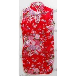  Chinese Girls Colorful Cheongsam Mini Dress Red Available 