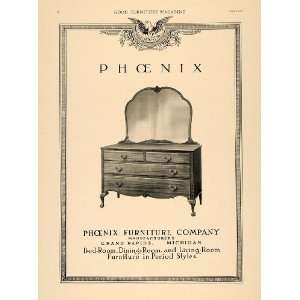  Ad Phoenix Furniture Mirror Dresser Period Styles   Original Print Ad