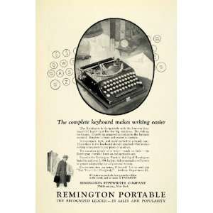 1924 Ad Antique Remington Portable Typewriter Office Machines Business 