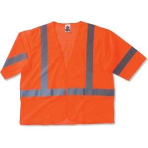   Mesh Safety Vest with Pocket, Orange 2 XL / 3 XL