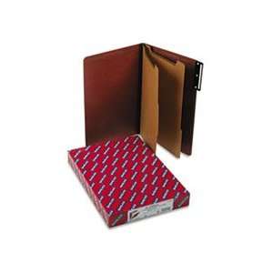 Pressboard Classification Folders, Metal Tab, Legal, Six Section, Red 