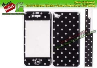 iPhone 4 Dot Pattern Sticker Case Protection Full Body  