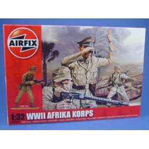  Airfix 1:32 Toy Soldiers WWII German Afrika Korp 14 Piece 