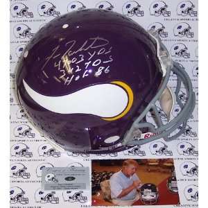  Signed Fran Tarkenton Helmet   Authentic Sports 
