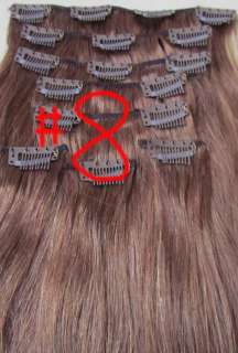 20Remy Human Hair 17pcs Clips In Extensions 100g #2  