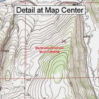 USGS Topographic Quadrangle Map   Big Beaver Reservoir, Colorado 