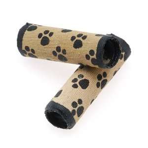  Sassy Silkies Fabric Beads Tan/Black Dog Paws 1 inch: Arts 