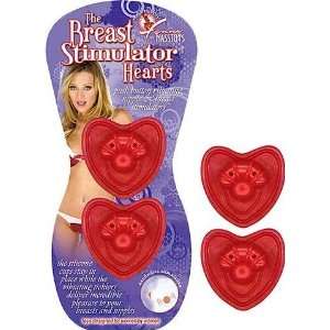  Bundle Breast Stimulator Hearts Red and 2 pack of Pink Silicone 