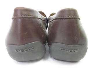 GEOX Brown Leather Loafers Flats Shoes Sz 37.5 / 7.5  