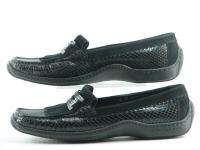   Black Snake Embossed Leather Driving Loafers Shoes 6 M *MINT  