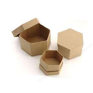  Craft Pedlars Paper Mache Set Hexagon Set of 3: Arts 