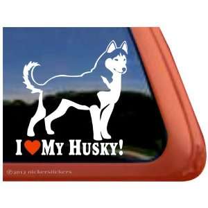  I Love My Husky! ~ Siberian Husky Vinyl Window Auto Decal 