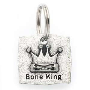  Bone King Designer Pewter Personalized Dog Collar Charm 