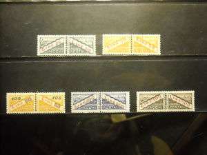 SAN MARINO 6 STAMPS COLIS POSTEUX Yv.37/41 COMMISSION  