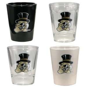   : Wake Forest Demon Deacons 4 Pack Shot Glass Set: Sports & Outdoors