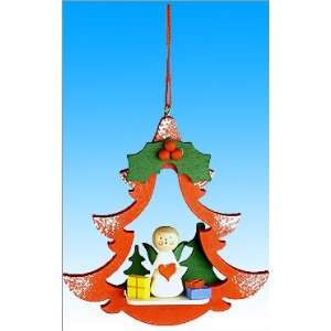  Ulbricht ornament   Angel with gifts in Red Tree Cutout 