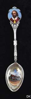 Vintage English 1907 Sterling Silver Shakespeare Souvenir Spoon 