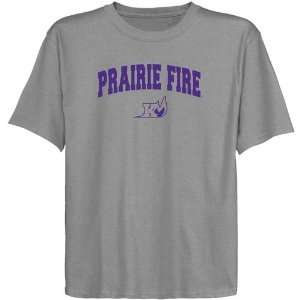  Knox College Prairie Fire Youth Ash Logo Arch T shirt 
