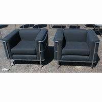 Le Corbusier Style Grande Comfort Club Chairs  