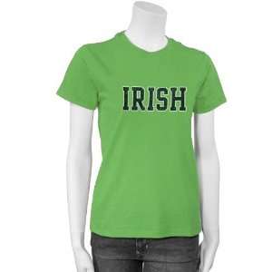   Fighting Irish Kelly Green Ladies Team Name T shirt