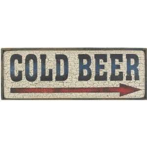  Bar Sign   Cold Beer w/Arrow