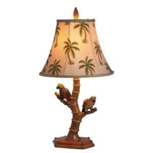  Pack of 2 Decorative Palm Tree and Parrot Table Lamp