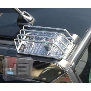   Steel Mirror Polished Roof Light Guards (Fits: 2003 2009 SUV & SUTs
