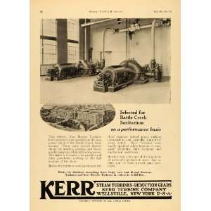 1924 Ad Kerr Bleeder Turbines Battle Creek Sanitarium   Original Print 