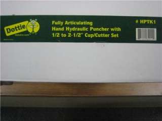 DOTTIE FULLY ARTICULATING HAND HYDRAULIC PUNCHER WITH CUP/CUTTER SET 
