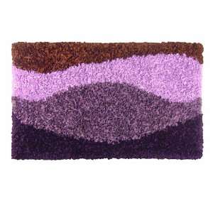  Shaggy Ripcurl Rug in Chocolate and Mauve Baby